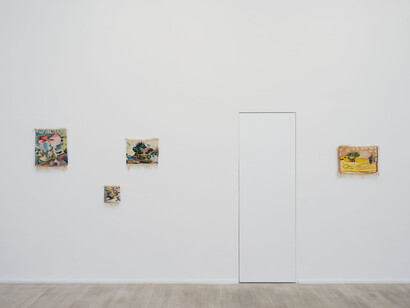 Ingrid Wiener, Gobelins, films and dreams, ausstellungsansicht. Mit freundlicher genehmigung der Barbara Wien Galerie