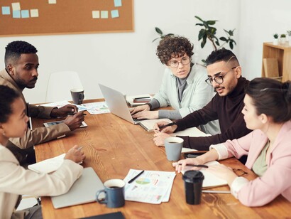 Colleagues working as a team and building valued relationships