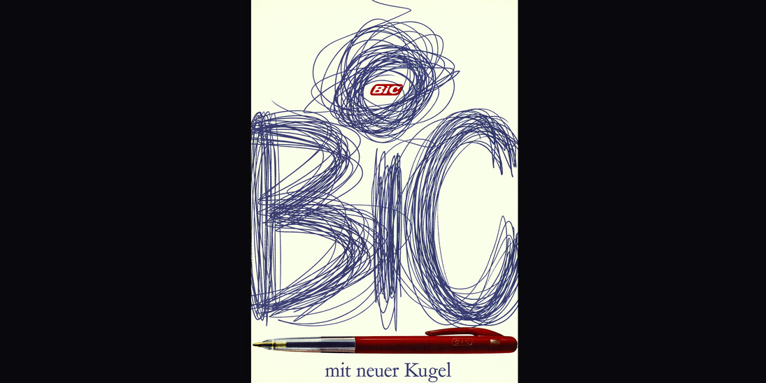 Manifesto «BiC» (1960 circa). Autore: Ruedi Külling. Committente: Société Bic (Suisse), Lugano