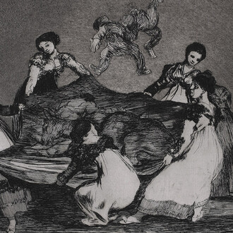 Francisco Goya, Feminine folly, plate 1 from The follies (Los disparates) series (detail), 1815–24. Courtesy of National Gallery
