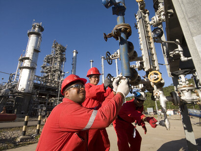Venezuela. Instalación petrolera de la empresa nacional PDVSA