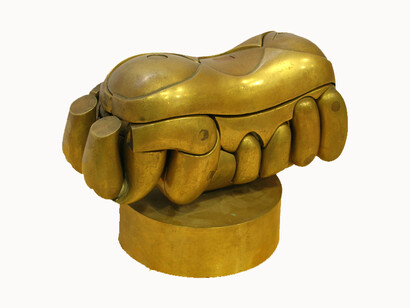 Miguel Berrocal, Romeo et Juliette 1966-67, bronze, edition of 200 [16 elements], 8 1/4 x 4 3/4 x 3 1/2 in/15.5 x 21 x 12 cm