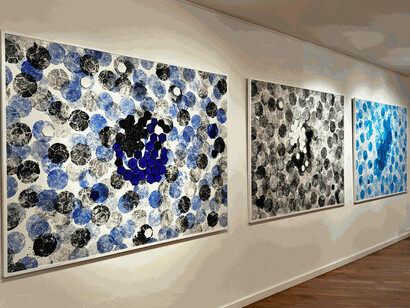 Marco Adamo, L’arte nel Pallone, exhibition view. Courtesy of Contini Art Gallery