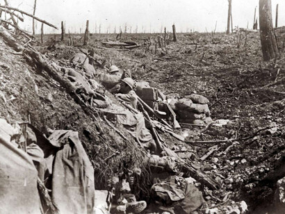 Trincea durante la battaglia di Verdun