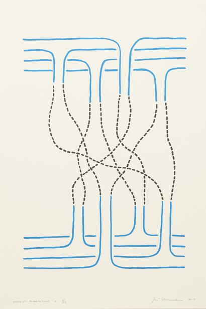 José Damasceno, Estudos Paragráficos II, 2013 Serigrafia, Políptico de 12, 41 x 29 cm (cada), Edição  de 12. Fotografia Eduardo Ortega. Cortesia Galeria Fortes Vilaça