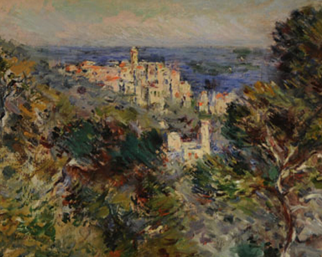 Theodore Robinson (American, 1852 – 1896), View of Bordighera, c. 1890-91, oil on canvas, 13 x 18 in., The Jean and Graham Devoe Williford Charitable Trust