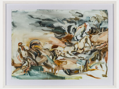 Suzanne Unrein, A Day Ago, 2014, Oil on paper, 22” x 30” (paper size), 27” x 35.25” (framed)