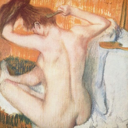 Edgar Degas, "Dopo il bagno", dettaglio, 1884. Museo dell'Ermitage, San Pietroburgo, Russia