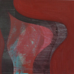 Margaret Neill, Snap, 2014, oil on paper mounted on panel, 24 x 24 inches