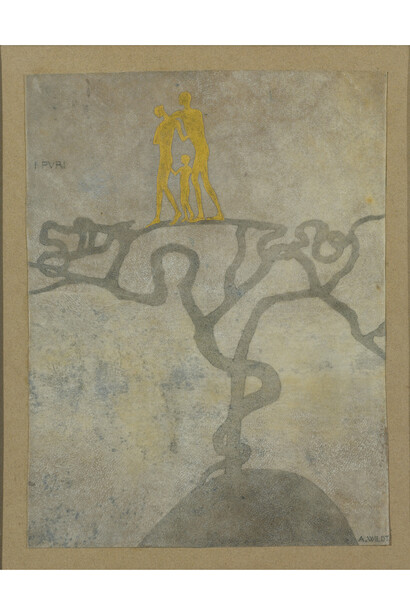 Adolfo Wildt, Les Purs (I Puri), 1913, Encre et or sur parchemin, 23,5 x 18 cm, Collection privée
© Photo Saporetti Immagini d’Arte, Milan