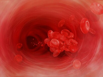 Red blood cells clotting 
