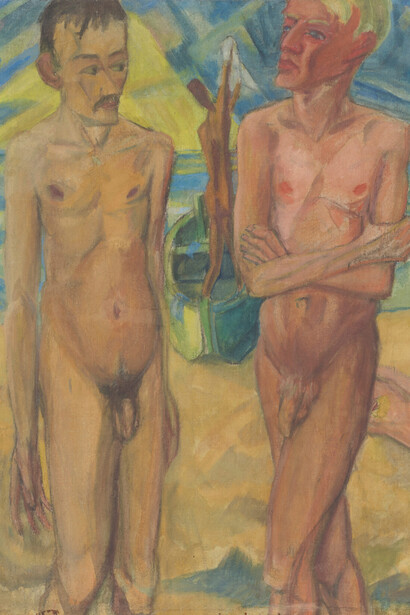 Erich Heckel, Männer am meer, 1916. Avec l'aimable autorisation du Musée des Beaux-Arts de Gand