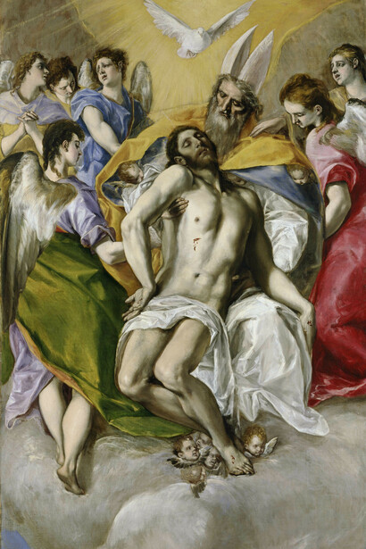 El Greco (Domenikos Theotokopoulos). The Holy Trinity, 1577–79. Museo Nacional del Prado, Madrid