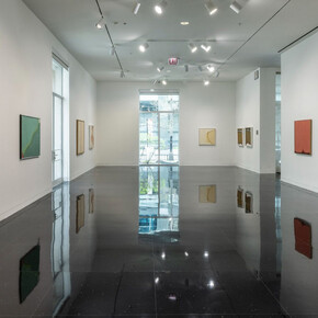 Huguette Caland, Bribes de corps, exhibition view. Courtesy of The Arts Club Of Chicago
