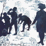 Lauren Frances Adams, Decorum #20 (after 19th century Lithograph at Mount Vernon) (detail), 2014. Courtesy of the Schoolhouse Gallery