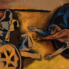 M. F. Husain. Courtesy of Aicon Gallery