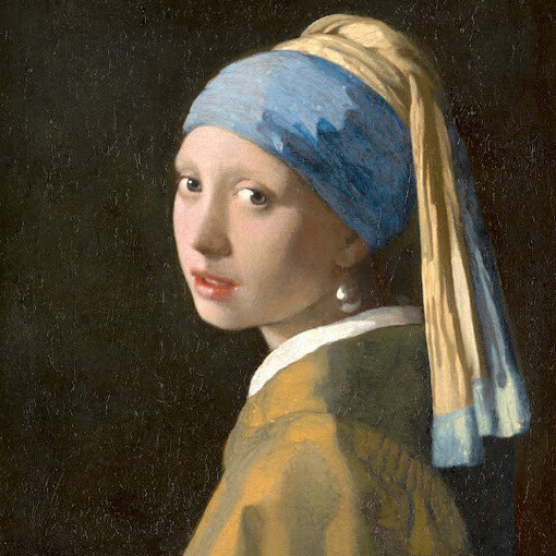 Johannes Vermeer; La joven con un arete de perla, 1664–67. Mauritshuis, La Haya. Foto: AKEZ (detalle)