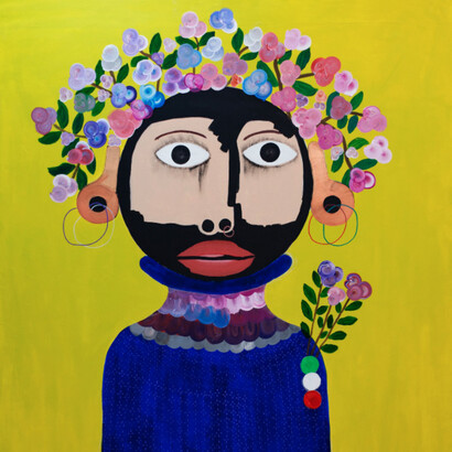 Kojo Marfo
Stranger #1, 2021
Acrylic on canvas
61 3/8 x 56 3/4 in
156 x 144 cm