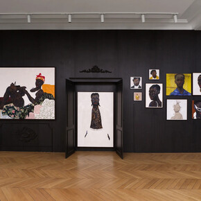 Amoako Boafo, The home I have never had, exhibition view. Courtesy of Mariane Ibrahim Gallery