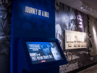 Civil Rights, Exhibition view. Courtesy of LBJ Presidential Library
