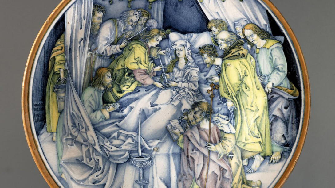 Plat, La mort de la vierge (détail). Avec l'aimable autorisation du musée du Louvre