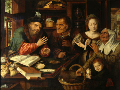 «En la oficina del recaudador», Jan Matsys (1510-1575)