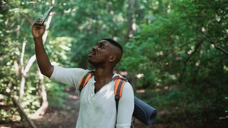 Man looking lost on a journey