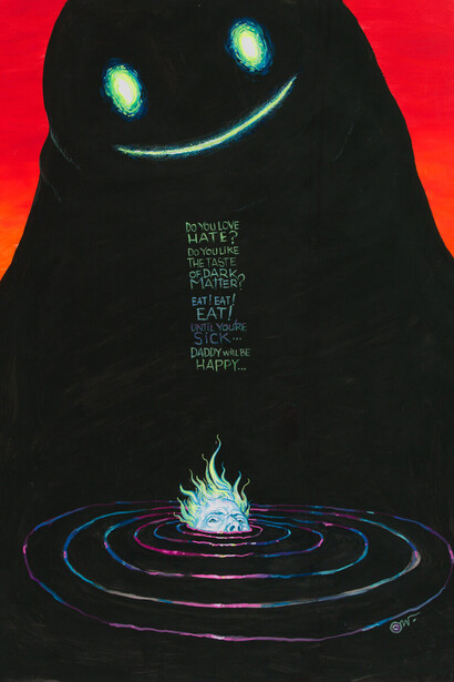 Winshluss, The taste of dark matter (détail), 2026. Avec l'aimable autorisation de la Galerie Vallois