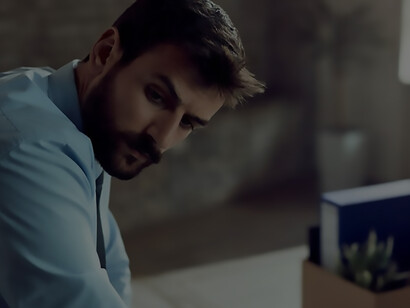 Young businessman thinking in the office 