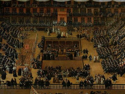 Auto-da-fe in the Plaza Mayor of Madrid, Francisco Rizi, 1683, Prado Museum (Madrid, Spain)