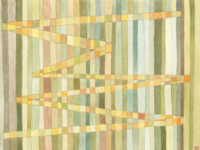 Friendly landscape, 16 x 12cm  watercolour  Mark Weighton 2023