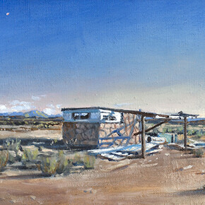 Teralingua Trailer (Detail), Oil on Linen, 7 x 13 in (17.78 x 15.88 cm), 2017. Courtesy of David B. Smith Gallery