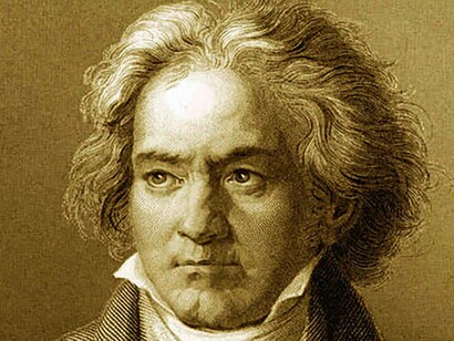 Retrato de Ludwig van Beethoven.