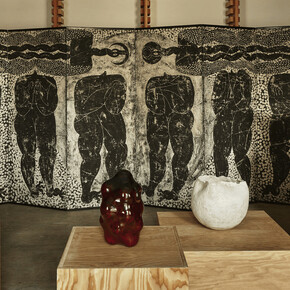 Various artists, Materiality in progress, exhibition view. Courtesy of Nina Johnson. Photography by Adrian Gaut