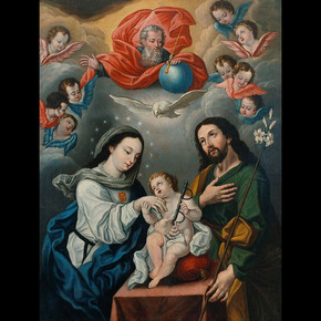 Bernardo Rodriguez, The Holy Family with Mercedarian Symbols, late 18th–early 19th century, oil on canvas, collection of Carl & Marilynn Thoma.