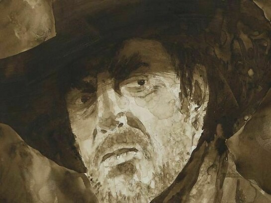 David Rathman, Jennings Unchained, 2013 / ink and watercolor on paper / 12 x 17 inches / Signed and dated on back