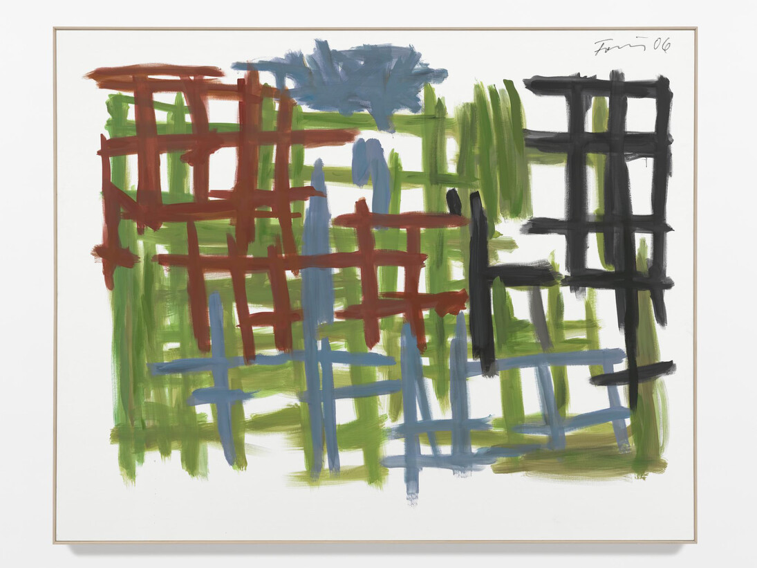 Günther Förg, Untitled, 2006, Acrylic on Canvas, 203 x 253 cm (framed), Courtesy of Günther Förg Estate and Almine Rech Gallery
