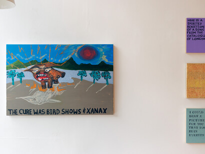 Installation View, Todd Colby & Marianne Vitale, Take This Feeling of Doom and Do a Little Dance with It, 2024. Courtesy of Picture Room Gallery