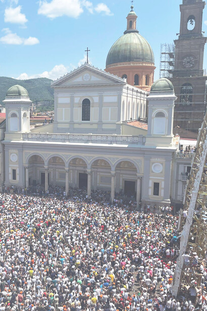 Nola, Campania, Italia. Festa dei Gigli