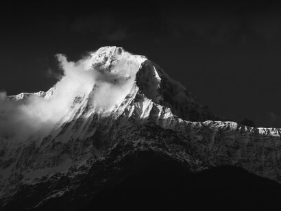 An image of the Himalayan mountains covering India, Nepal, China and Bhutan 