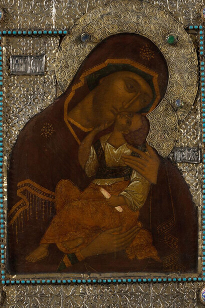 Blessed virgin amabilis (Yakhromskaya) (detail), 1530–1540s. Moscow. Courtesy of the New Tretyakov Gallery