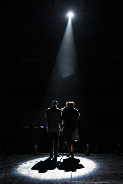 Antonella Stefanucci ed Edoardo Sorgente in “Titina la magnifica” ph. ©Pino Miraglia