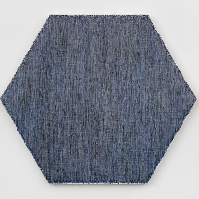 Howard Smith, Blue hexagon #4 (detail), 1997. Courtesy of Jane Lombard Gallery