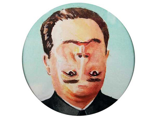 Darren Coffield, Kim, watercolour on paper, 10 cm x 10 cm, 2014