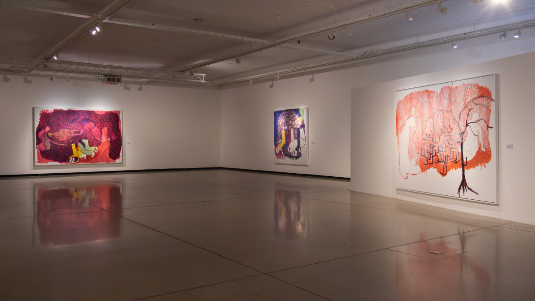 Portia Zvavahera, Tanda rima, exhibition view. Courtesy of Norval Foundation