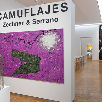 Johanes Zechner and Pedro Serrano, Camuflajes, exhibition view. Courtesy of Neue Galerie Graz