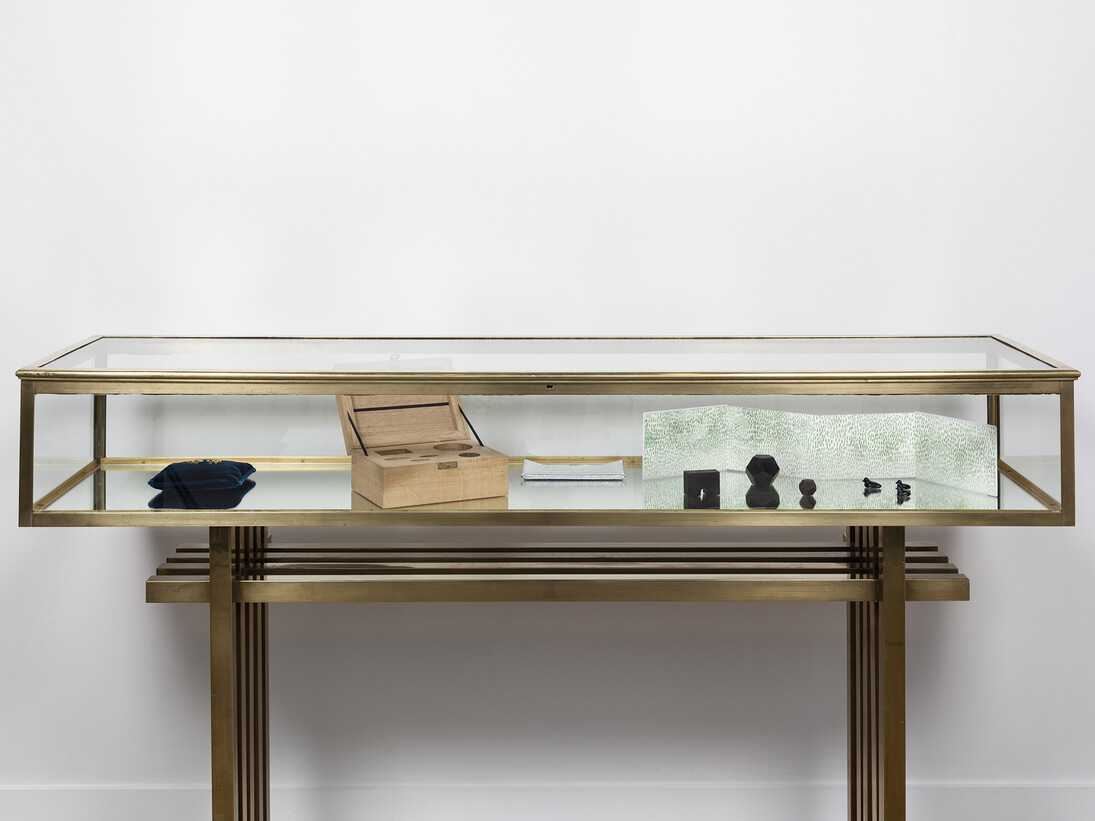 May Cornet, 'Portable Garden', 2006 and Lady Epstein's antique classical Greek gold anthropomorphic earrings
