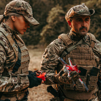 Special operations forces training with drone