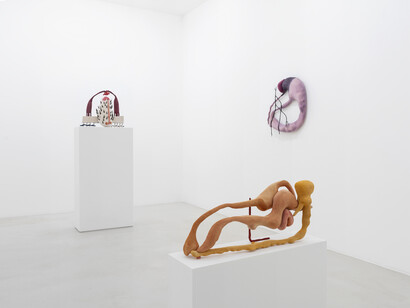 Matthew Ronay, Thirteen forms, vue de l'exposition. Avec l'aimable autorisation de Perrotin