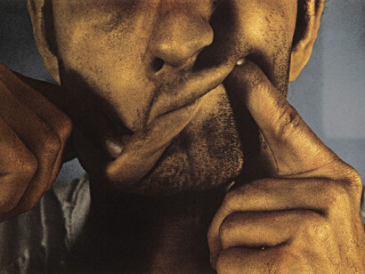 Bruce Nauman, Cockeye Lips from Infrared Outtakes (detail), Epson Ultra Chrome K3 ink-jet prints, 2006. Signed in pencil and numbered from the edition of 60 verso. Published by Gemini G.E.L., Los Angeles. 50.8 × 71.1 cm